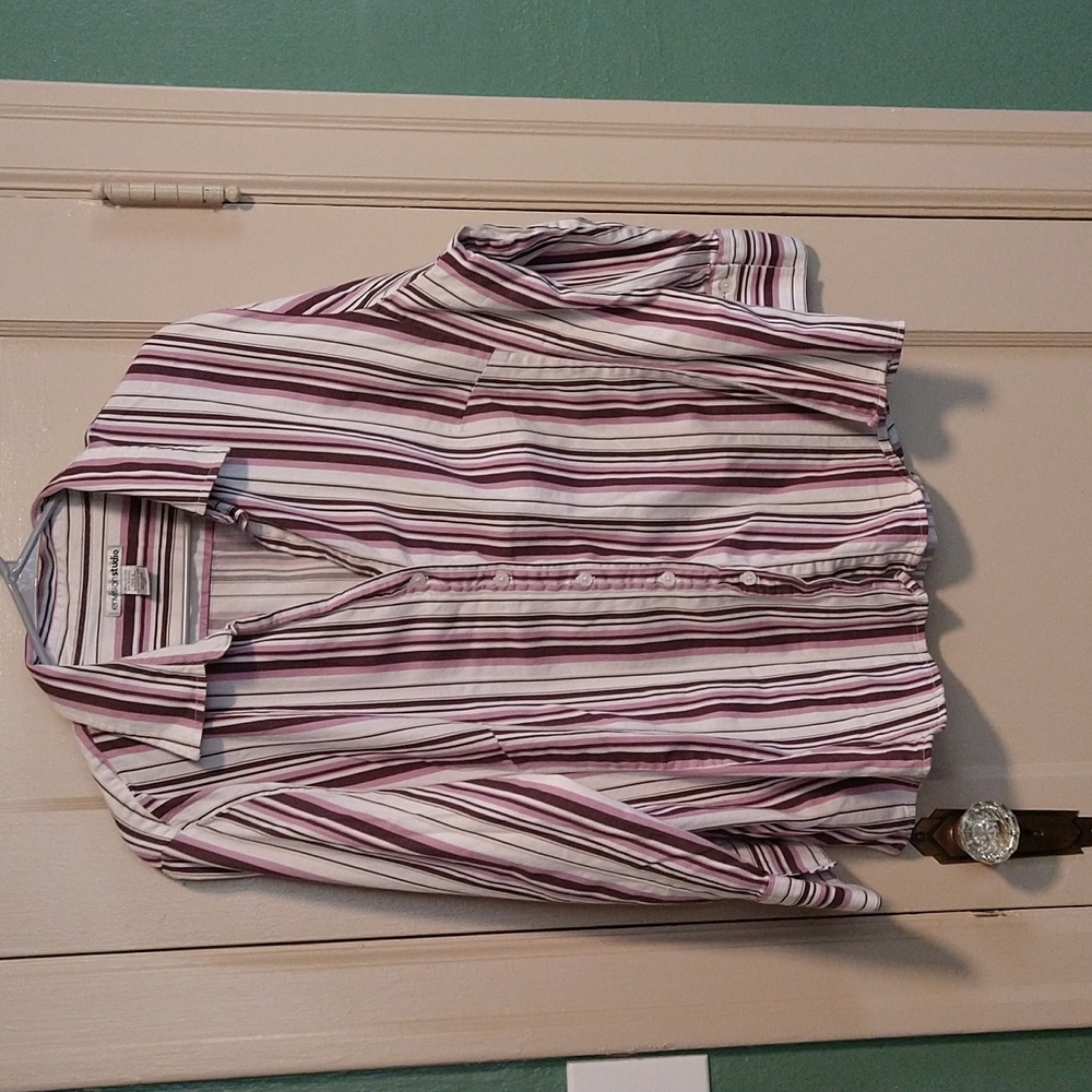 LS striped button down